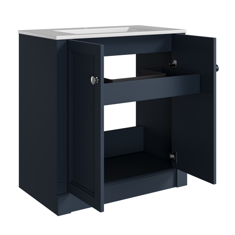 800mm Blue Freestanding Vanity Unit with Basin - Windsor