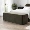 ZAR001BB Ottoman Storage Blanket Box in Khaki Velvet - Zara