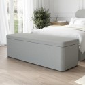 ZAR003BB Ottoman Storage Blanket Box in Grey Woven - Zara