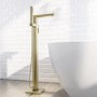 Zana Brushed Brass Cloakroom Basin Mixer Tap & Freestanding Tap Pack