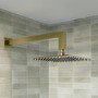 Brushed Brass 2 Outlet  Wall Mounted Thermostatic Mixer Shower Set with Hand Shower - Zana