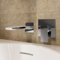 BUN/ZCHSQCV1/99620 Chrome Bath Filler Spout Thermostatic Mixer Shower Set - Zana