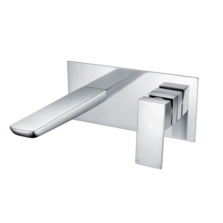 ALMOST PERFECT - Chrome Tall basin tap and wall mounted bath filler tap pack - Zana