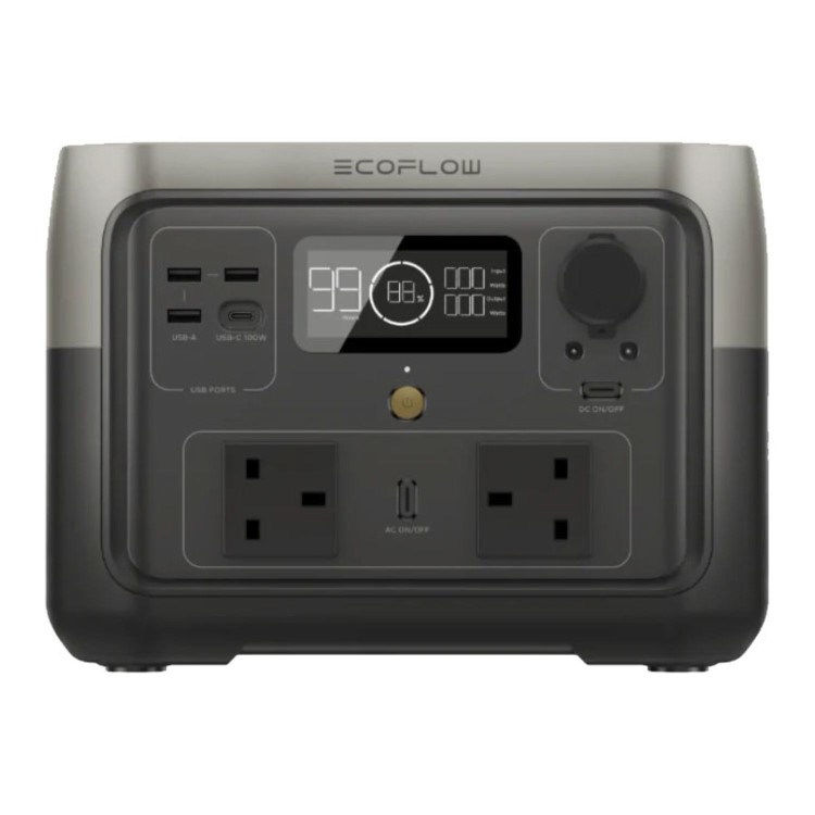 EcoFlow River 2 Max Power Station 512Wh Portable Power Bank with 110W Portable Solar Panel
