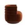 Burnt Orange Velvet Modern Swivel Armchair - Zora