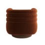 Burnt Orange Velvet Modern Swivel Armchair - Zora