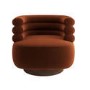 Burnt Orange Velvet Modern Swivel Accent Chair - Zora