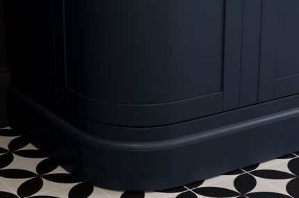 Corner Basin Vanity Unit with Chrome Handles