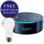 Amazon Echo Dot 2nd Generation Black with FREE E27 Smart Bulb