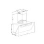 electriQ 90cm Angled Cooker Hood - Black and Steel