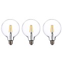 BUN/iQ-wifIFILCE27/78180 electriQ Smart Filament Bulb Large Round E27 Clear 5w - 3 Pack