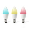 electriQ Smart dimmable colour Wifi Bulb with B15 bayonet ending - Alexa &amp; Google Home compatible - 3 Pack