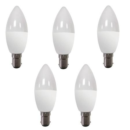 electriQ Smart dimmable colour Wifi Bulb with B15 bayonet ending - Alexa & Google Home compatible - 5 Pack