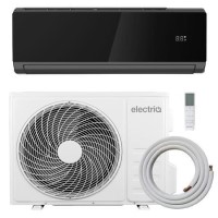 electriQ iQool 24000 BTU WiFi Smart A++ Split Air Conditioner with Heat Pump - Black and Installation Included