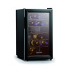 Baumatic BW18BL Freestanding 18 Bottle Beverage Centre Black With Smoked Black Glass
