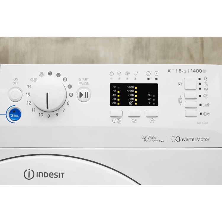 Indesit BWA81483XW Innex 8kg 1400rpm Freestanding Washing Machine - White