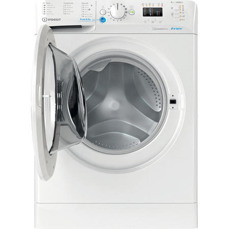 Refurbished Indesit BWA81485XWUKN Push And Go Freestanding 8KG 1400 Spin Washing Machine White