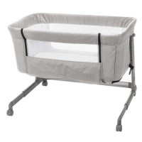 Co Sleeper Adjustable Bedside Baby Crib by Babyway Cool Grey