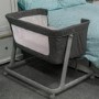 Co Sleeper Adjustable Bedside Baby Crib by Babyway Charcoal Grey