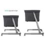 Co Sleeper Adjustable Bedside Baby Crib by Babyway Charcoal Grey