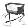 Co Sleeper Adjustable Bedside Baby Crib by Babyway Charcoal Grey