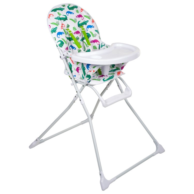 GRADE A1 - Baby High Chair with Chameleon Print Padded Seat by Babyway