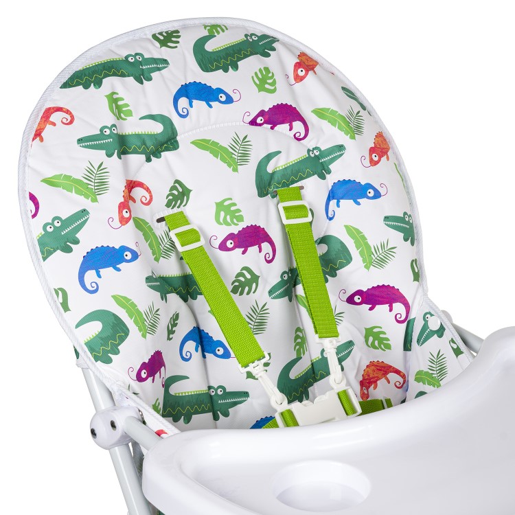 GRADE A1 - Baby High Chair with Chameleon Print Padded Seat by Babyway