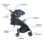Lightweight Stroller with Raincover & Cup Holder in Space Design by Babyway