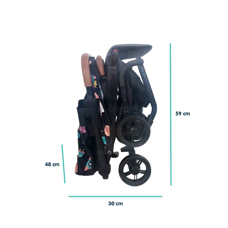 Lightweight Stroller with Raincover & Cup Holder in Space Design by Babyway