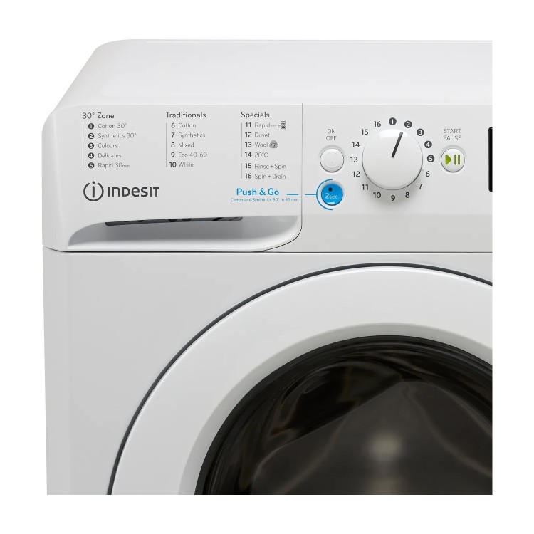Refurbished Indesit BWE101683XWUKN Freestanding 10KG 1600 Spin Washing Machine White