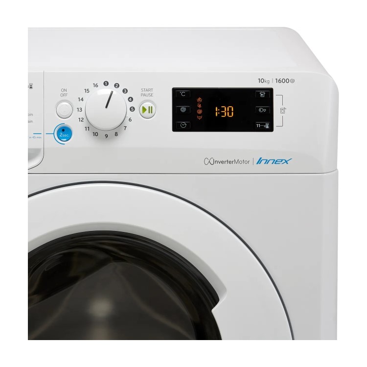 Refurbished Indesit BWE101683XWUKN Freestanding 10KG 1600 Spin Washing Machine White