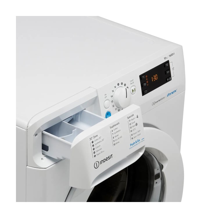 Refurbished Indesit BWE101683XWUKN Freestanding 10KG 1600 Spin Washing Machine White