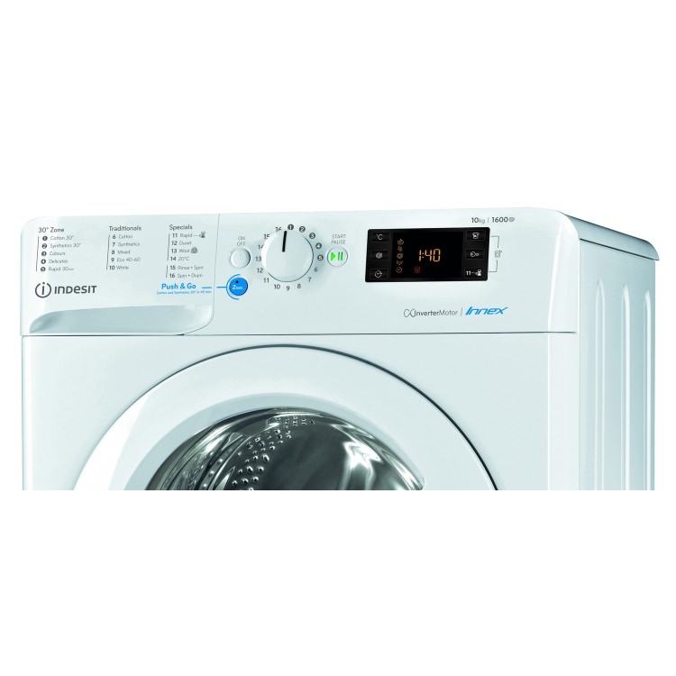 Refurbished Indesit BWE101683XWUKN Freestanding 10KG 1600 Spin Washing Machine White