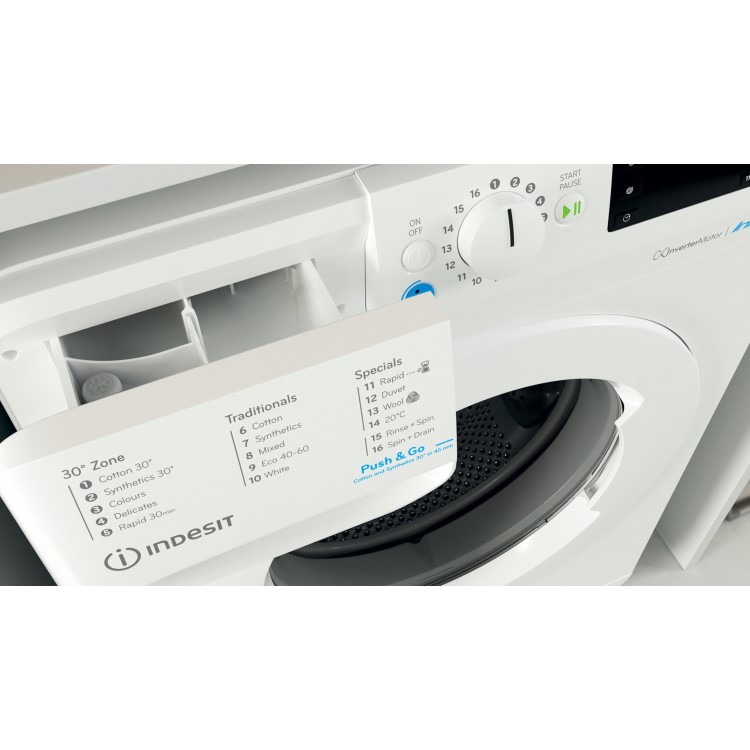 Refurbished Indesit BWE101683XWUKN Freestanding 10KG 1600 Spin Washing Machine White
