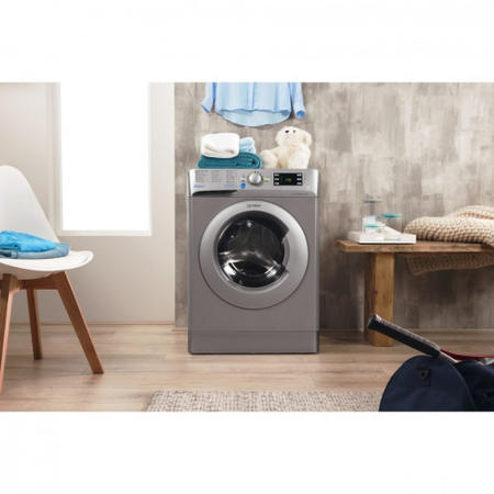 Refurbished Indesit BWE91484XSUKN Freestanding 9KG 1400 Spin Washing Machine Silver