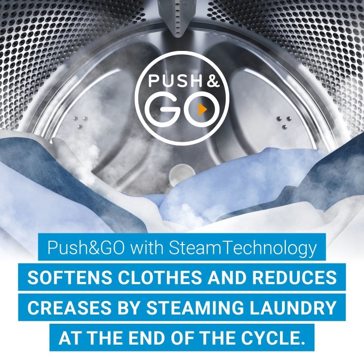 Refurbished Indesit Push&Go BWE91496XSVUK Freestanding 9KG 1400 Spin Washing Machine Silver