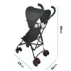GRADE A1 - Lightweight Stroller with Hood in Black by Babyway