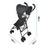 GRADE A1 - Lightweight Stroller with Hood in Black by Babyway