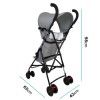 GRADE A1 - Lightweight Stroller with Hood in Grey by Babyway