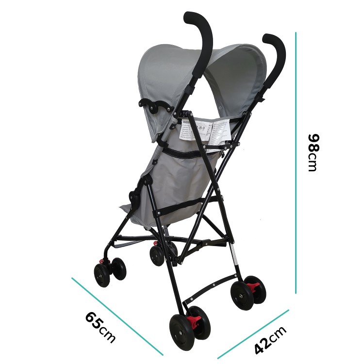 Lightweight Stroller with Hood in Grey by Babyway