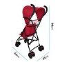 Lightweight Stroller with Hood in Red by Babyway