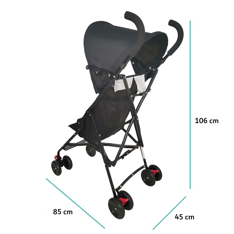 Babyway Lightweight Stroller with Hood in Black
