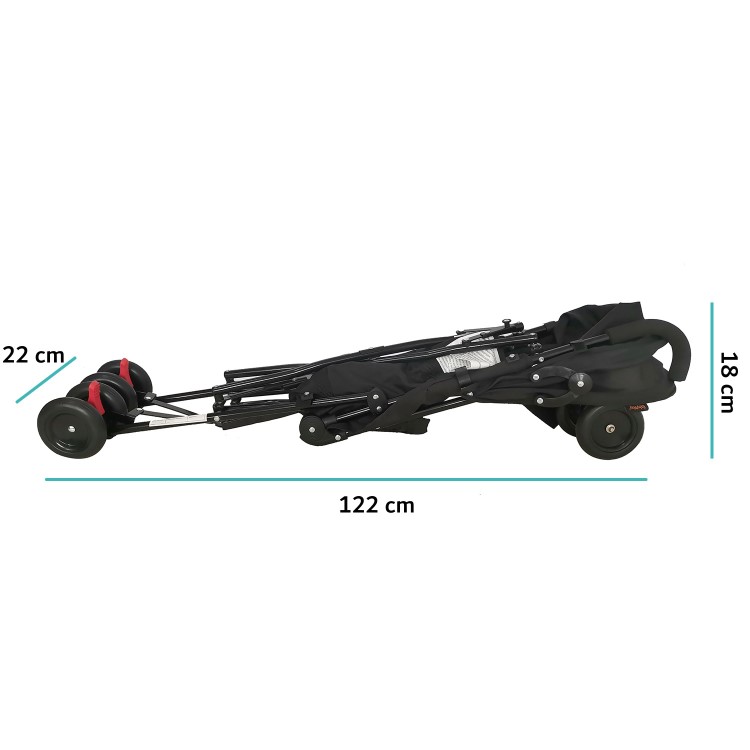 Babyway Lightweight Stroller with Hood in Black