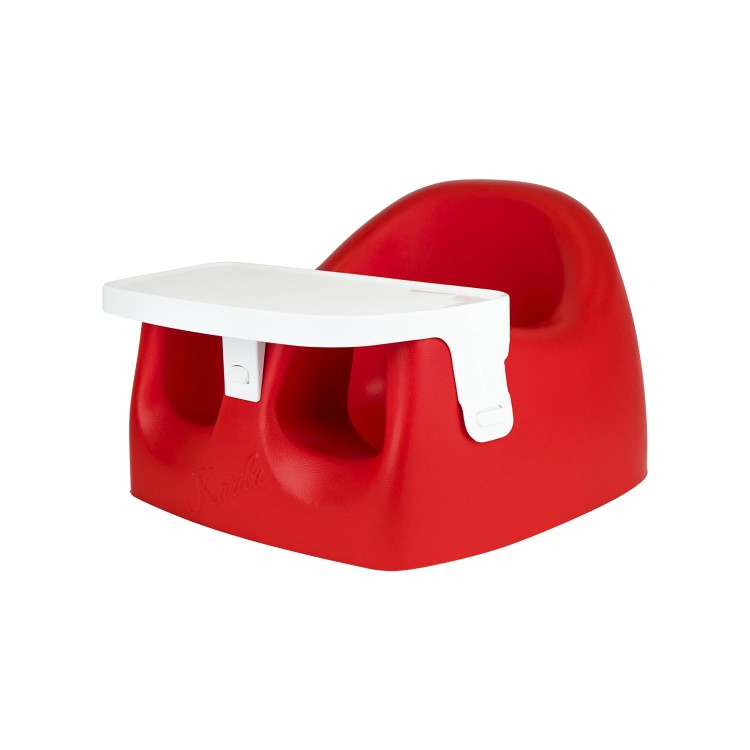 GRADE A1 - BABYWAY KARIBU SEAT WITH TRAY RED
