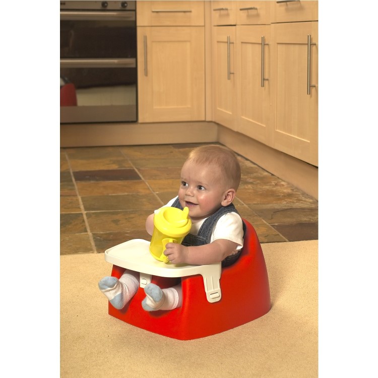 GRADE A1 - BABYWAY KARIBU SEAT WITH TRAY RED