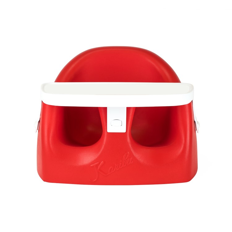 GRADE A1 - BABYWAY KARIBU SEAT WITH TRAY RED