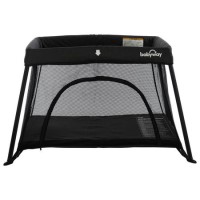 GRADE A1 - Lightweight Travel Cot + Playpen with Mattress and Carry Bag in Black by Babyway