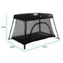 GRADE A1 - Lightweight Travel Cot + Playpen with Mattress and Carry Bag in Black by Babyway