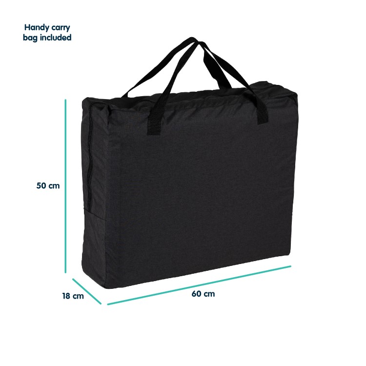 GRADE A1 - Lightweight Travel Cot + Playpen with Mattress and Carry Bag in Black by Babyway