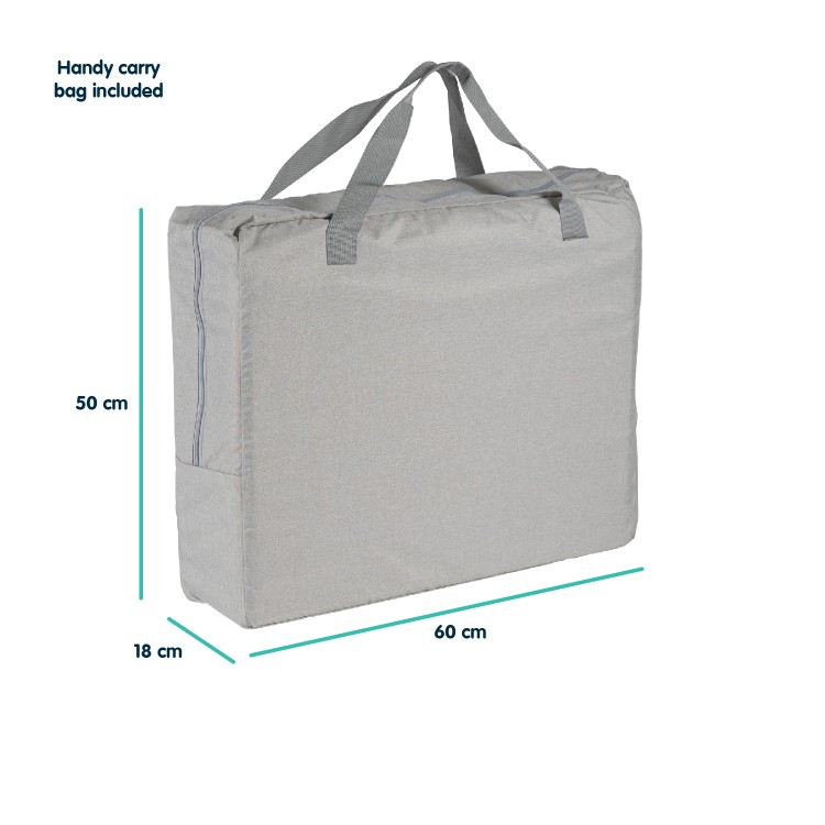 Babyway Lightweight Travel Cot & Playpen with Mattress and Carry Bag in Grey